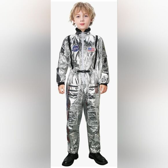 Astronaut Full Body Costume Zip-Up Jumpsuit Kid's 4T-5T